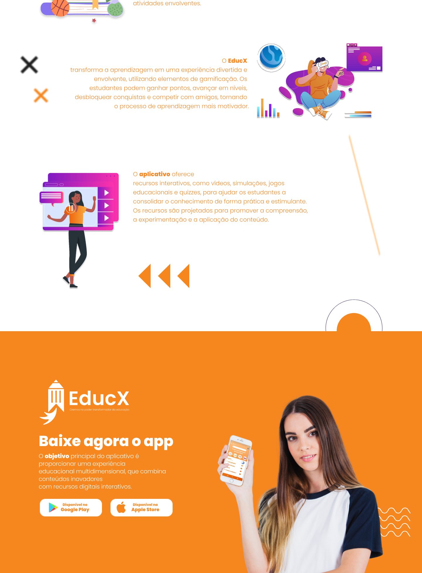 Landing page EducX, parte 2 de 7