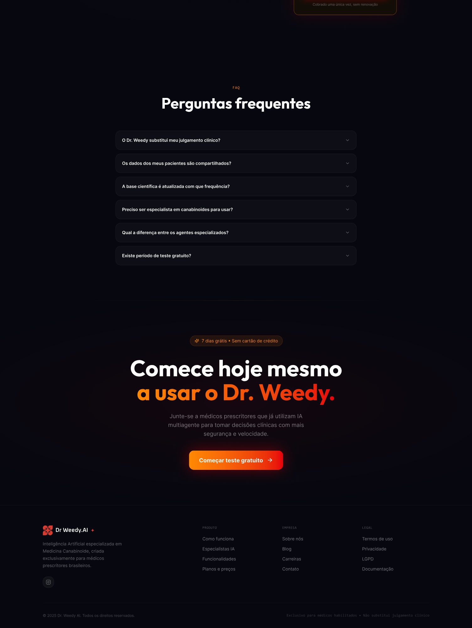 Novo site Dr. Weedy.AI, parte 5 de 5